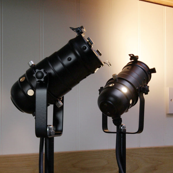 Retro Theatre Mini Table Bedside Spotlight Lamps Black – Lux