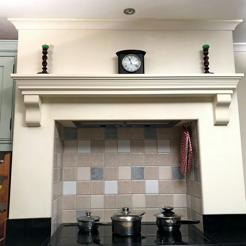 Victorian Style Mantel Shelf, Handmade Solid Pine Wood Floating Mantle Piece