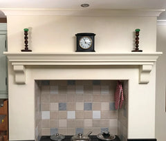 Victorian Style Mantel Shelf, Handmade Solid Pine Wood Floating Mantle Piece