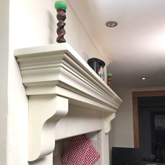 Victorian Style Mantel Shelf, Handmade Solid Pine Wood Floating Mantle Piece