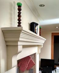 Victorian Style Mantel Shelf, Handmade Solid Pine Wood Floating Mantle Piece