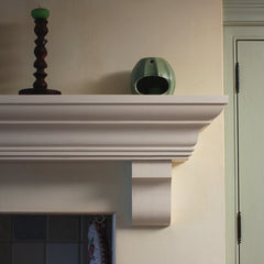 Victorian Style Solid Wood Mantel Piece, Floating Shelf with Corbels